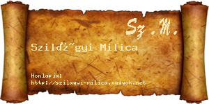 Szilágyi Milica névjegykártya
